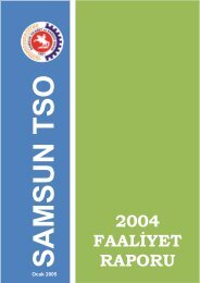Faaliyet Raporu 2004 - Samsun Ticaret ve Sanayi OdasÄ±
