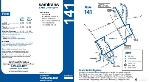 1-800-660-4287 Fares - SamTrans