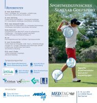 Sportmedizinisches Seminar Golfsport - Sana Klinikum Lichtenberg