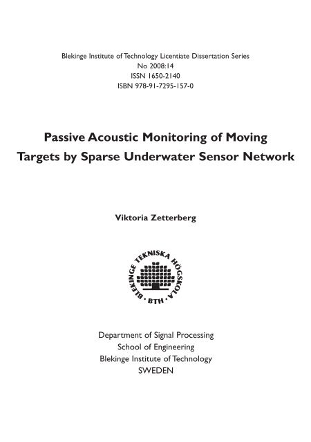 passive acoustic monitoring of moving targets by sparse underwater ...