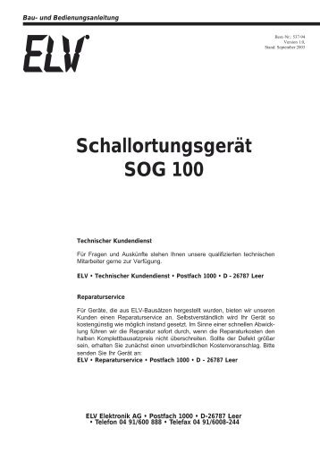 SchallortungsgerÃ¤t SOG 100