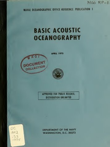 Basic acoustic oceanography