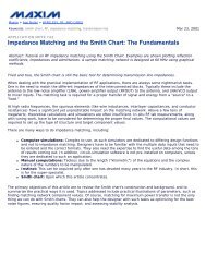 Impedance Matching and the Smith Chart: The Fundamentals - AN742