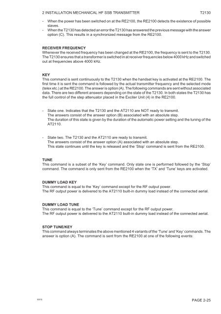 technical manual for sailor compact hf ssb t2130 - Gopher Proxy