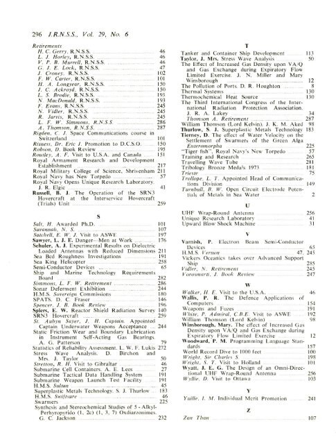 Journal of the Royal Naval Scientific Service. Volume 29, Number 6 ...