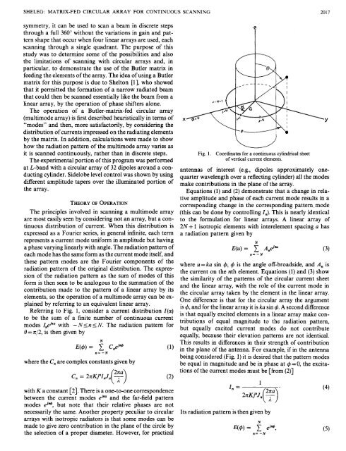 A Matrix-Fed Circular Array for Continuous Scanning