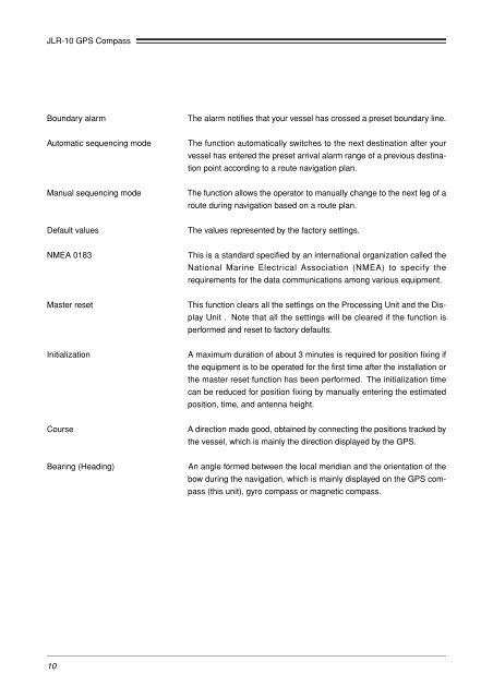 JLR-10 Instruction Manual.pdf - Echomaster Marine Ltd.