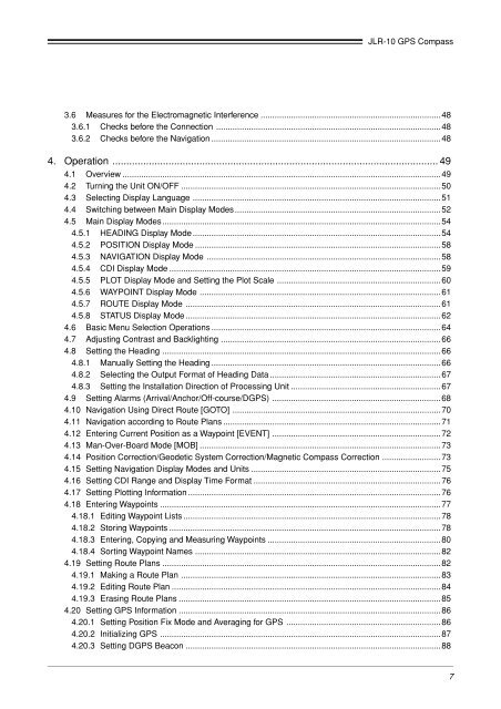 JLR-10 Instruction Manual.pdf - Echomaster Marine Ltd.