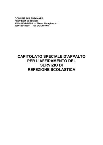 Capitolato Speciale - Comune di Lendinara