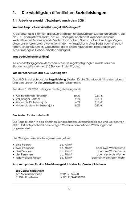 Handbuch für den schmalen Geldbeutel - Stadt Bockenem