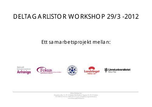 Minnesanteckningar frÃ¥n IFOU-rÃ¥dets mÃ¶te, 10 ... - Fokus Kalmar lÃ¤n