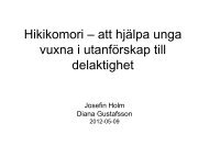 Hikikomori â att hjÃ¤lpa unga vuxna i utanfÃ¶rskap ... - Fokus Kalmar lÃ¤n