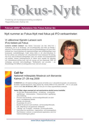 Fokus-Nytt nr 1 2009 - Fokus Kalmar lÃ¤n - RegionfÃ¶rbundet i Kalmar ...