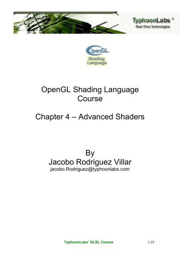 OpenGL Shading Language Course Chapter 4 â Advanced Shaders ...