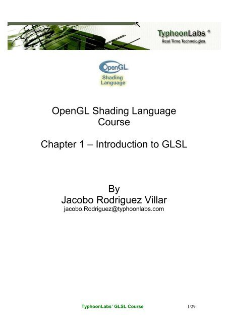 Introduction to GLSL - OpenGL