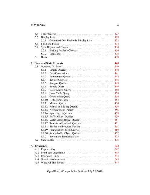 OpenGL 4.1 (Compatibility Profile) - July 25, 2010