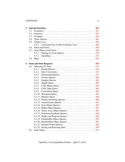 OpenGL 4.2 (Compatibility Profile) - April 27, 2012