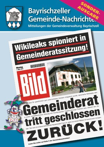 Bayrischzeller Gemeindenachrichten - Sonderausgabe Fasching 2011