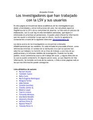 Los investigadores que han trabajado con la LSV y ... - cultura Sorda