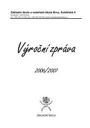 VÃ½roÄnÃ­ zprÃ¡va ZÃ¡kladnÃ­ Å¡koly - ZÅ  a MÅ  KotlÃ¡ÅskÃ¡ 4, Brno