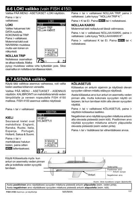 FISH 4100 & 4150 manual (Du+Ge+It+Sw+Fi).pmd - Navman Marine