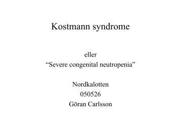Severe Congenital Neutropenia