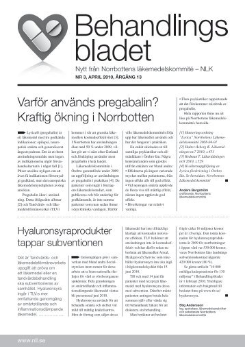 VarfÃ¶r anvÃ¤nds pregabalin? Kraftig Ã¶kning i Norrbotten - Norrbottens ...