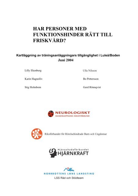 TillgÃ¤nglighet - Norrbottens lÃ¤ns landsting