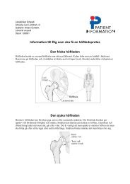 Information till Dig som ska fÃ¥ en hÃ¶ftledsprotes Den friska hÃ¶ftleden ...