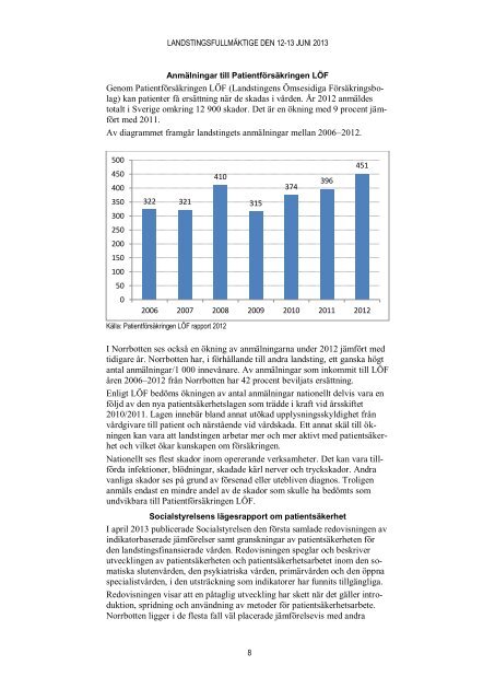 Landstingsstyrelsens rapport - Norrbottens lÃ¤ns landsting