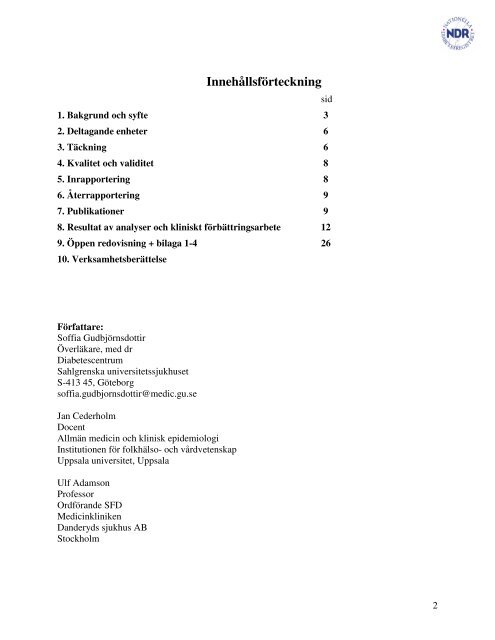 Nationella Diabetesregistret Ãrsrapport 2006 - Norrbottens lÃ¤ns ...