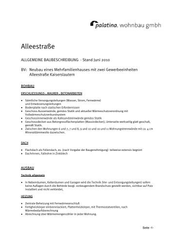 detaillierte Baubeschreibung im PDF-Format