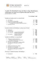 ansÃ¶knings- och tillsynsavgifter Nybro 2011 - Nybro kommun