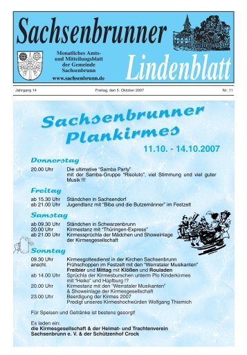 Sachsenb runner Plankir mes - Gemeinde Sachsenbrunn