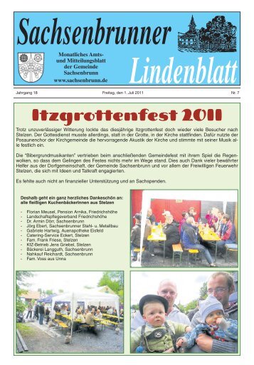 Itzgrottenfest 2011 - Gemeinde Sachsenbrunn