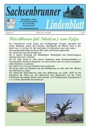 Fleischbaum fiel Idiot(en) zum Opfer - Gemeinde Sachsenbrunn