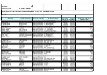 scheda rilevazione consulenze anno 2011 - Ospedale San Carlo ...