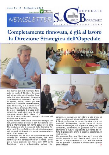 Anno 5, n. 8 - settembre 2012 - Ospedale San Carlo Borromeo