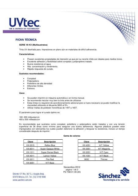 V8 KX Multisustratos - SÃ¡nchez