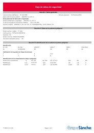 Hoja de datos de seguridad - SÃ¡nchez