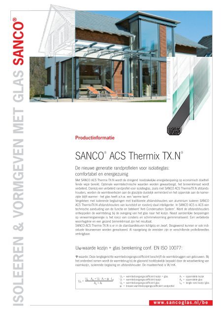 SANCO ACS Thermix TX.N De nieuwe generatie randprofielen voor ...