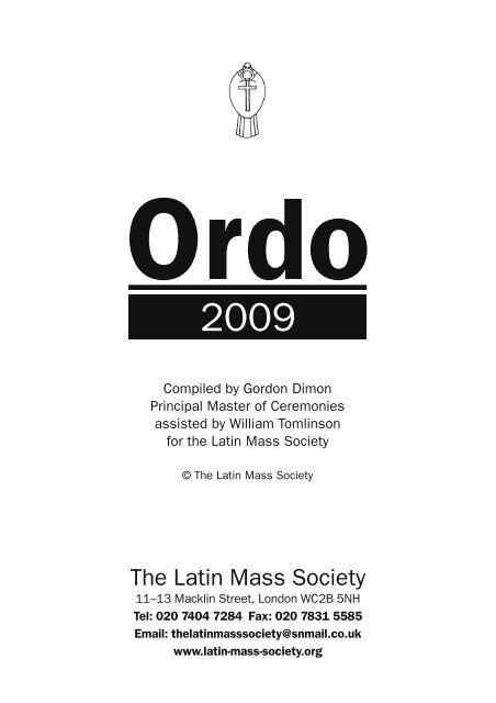 The Latin Mass Society - SanctaMissa.org