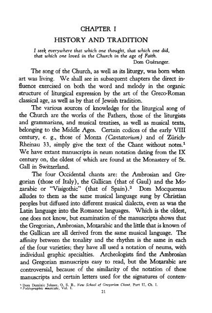 The Spirit of Gregorian Chant - Church Music Association of America