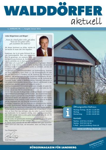 Ausgabe Januar 2014 - Gemeinde Sandberg