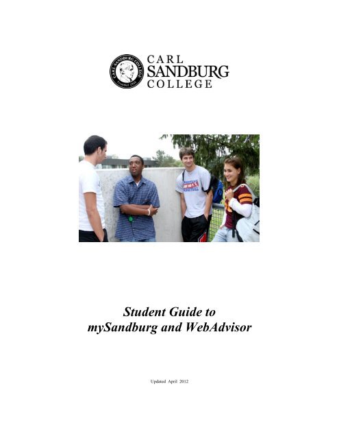 Student Guide to mySandburg and WebAdvisor - Carl Sandburg ...