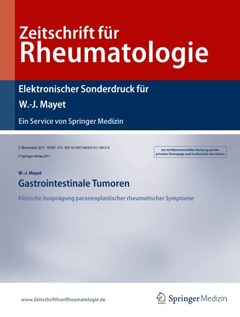 Gastrointestinale Tumoren Klinische AusprÃ¤gung ...