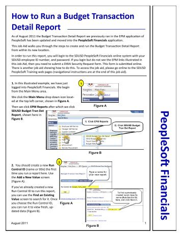 How to Run Budget Transaction Detail Report