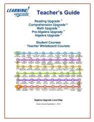 Reading Upgrade Teacher's Guide