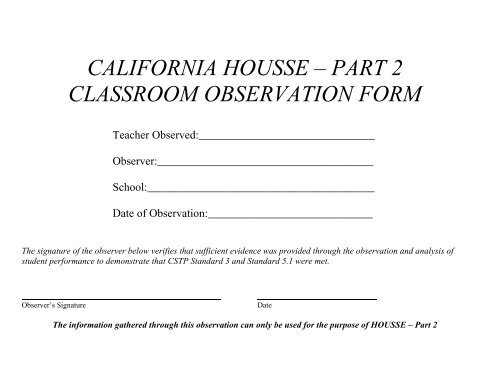 Classroom Lesson Plan and Observation Form - San Diego City ...
