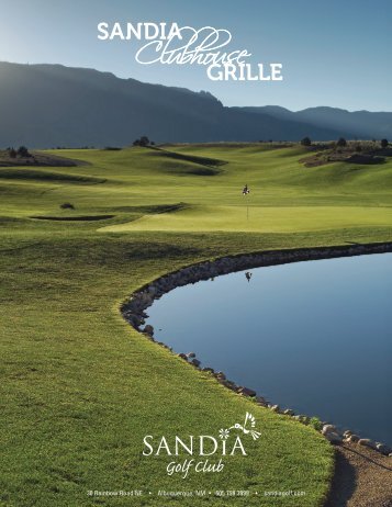 Grille Menu - Sandia Golf Club